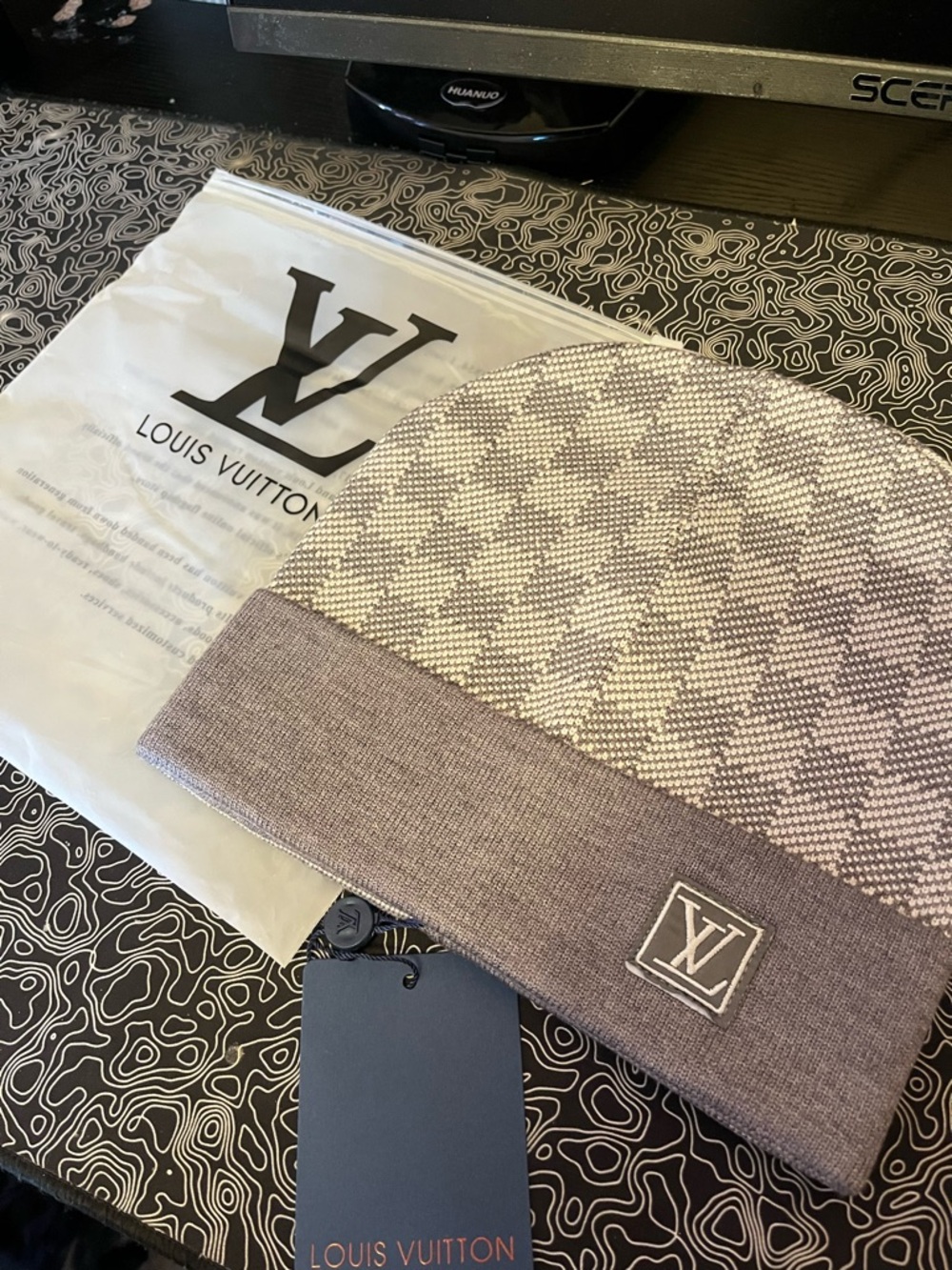 Louis Vuitton Gray Beanie